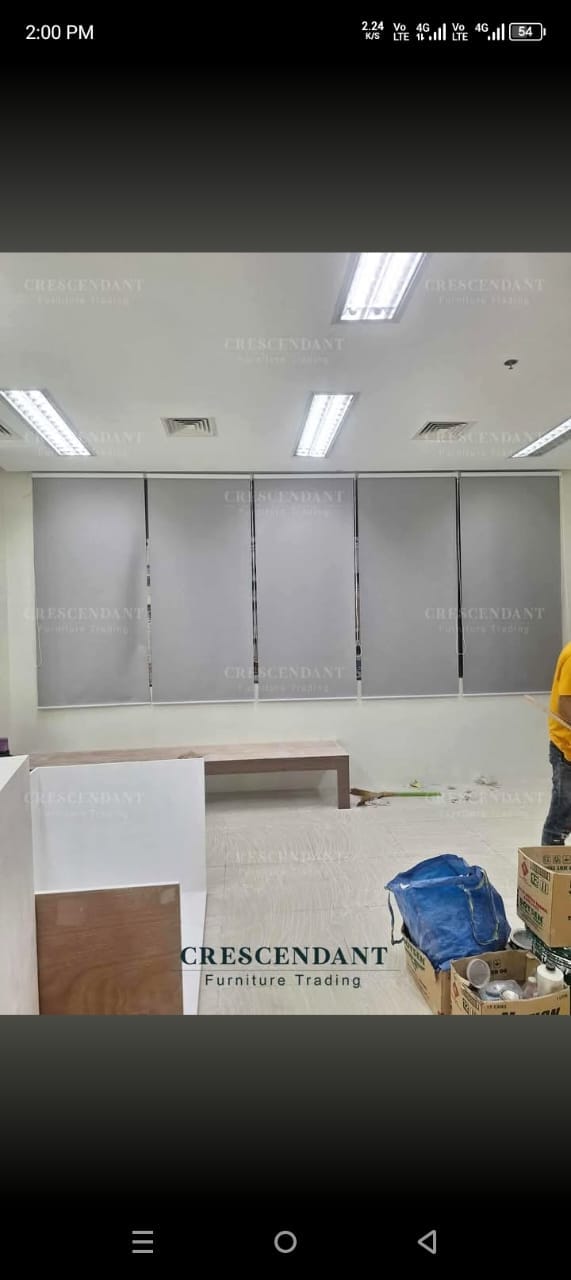 Office grey blinds