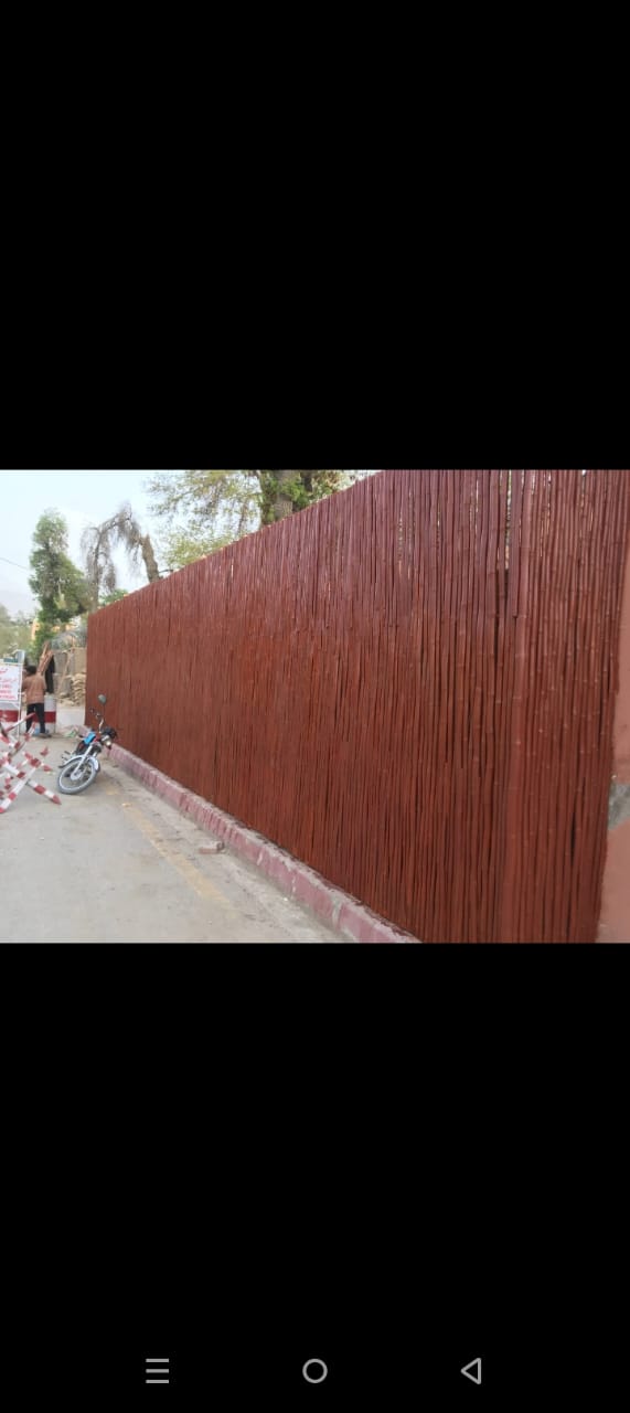 Courtyard bamboo screen